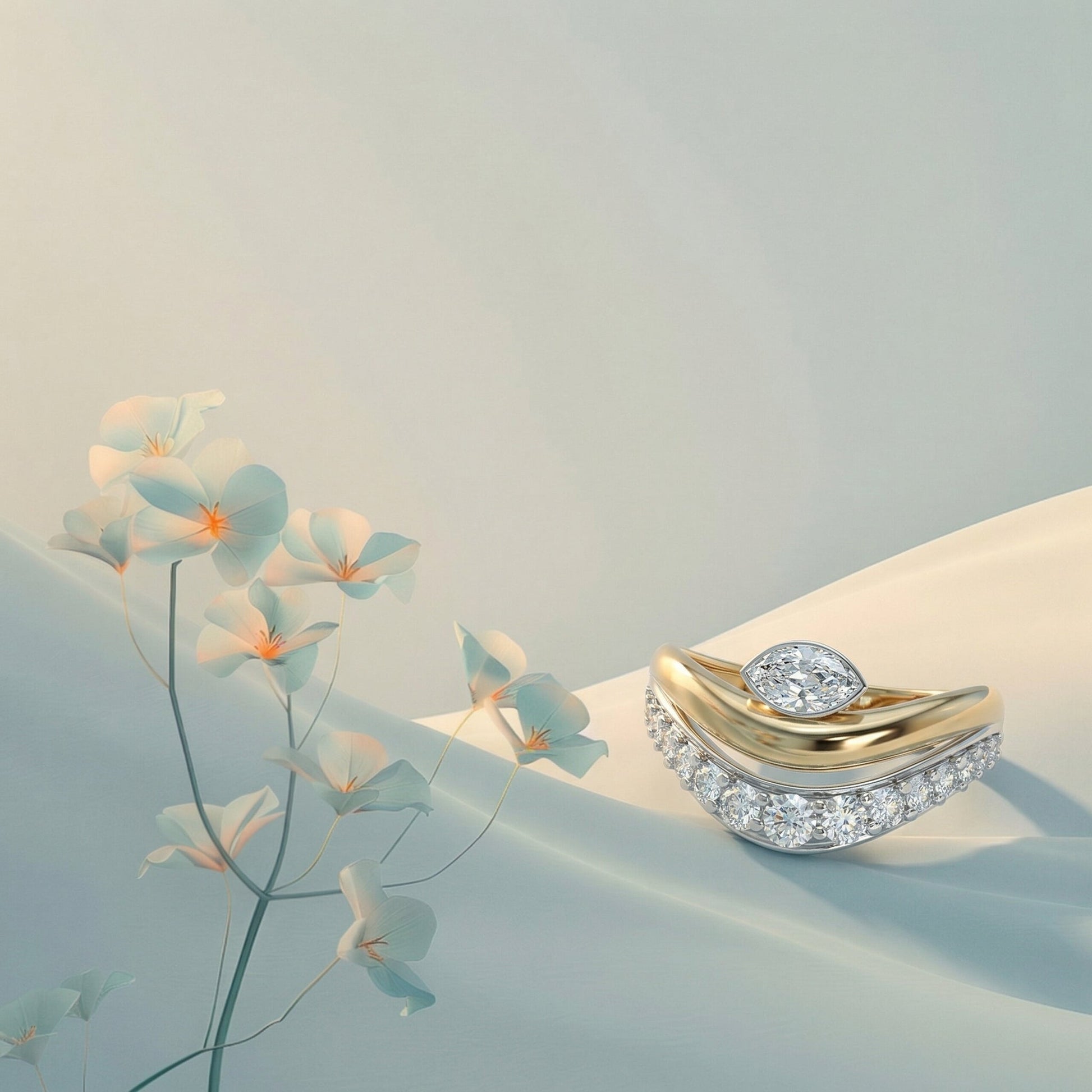 ZORÁE Unbound 12 18K yellow gold rings campaign image